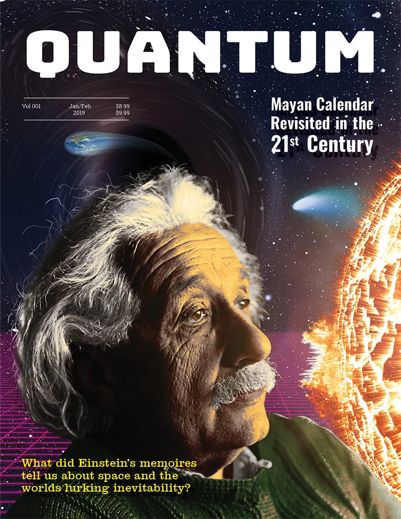Quantum Magazine Cover - Alfred Einstein Vol. 001 Jan/Feb 2019