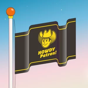 Howdy Patron Flag illustration